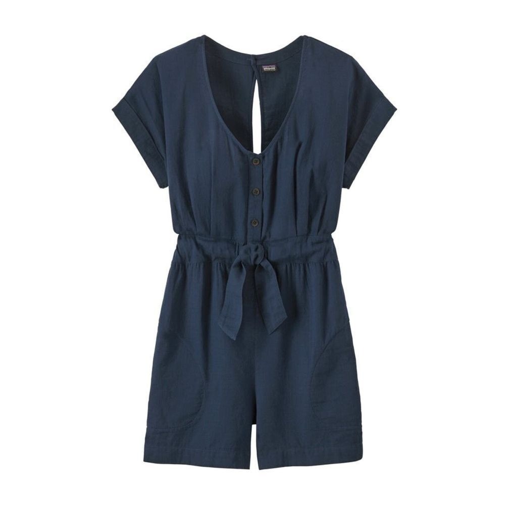 Patagonia - Women's Organic Cotton Gauze Romper -‎ Navy Blue - Size Small